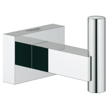 Click here to see Grohe 40511001 Grohe Essentials Cube Robe Hook, StarLight Chrome - 40511001