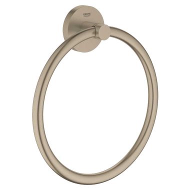 Click here to see Grohe 40365EN1 Grohe Essentials Bathroom Wall Mounted Towel Ring, Brushed Nickel - 40365EN1
