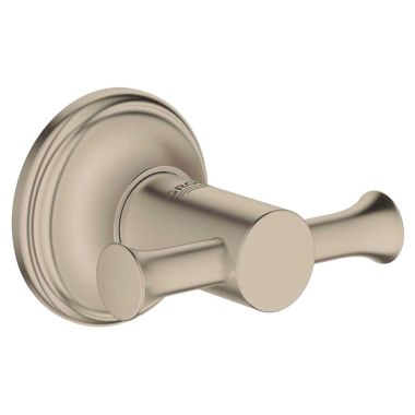 Click here to see Grohe 40656EN1 Grohe 40656EN1 Essentials Authentic Double Robe Hook, Brushed Nickel 