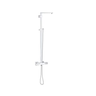Click here to see Grohe 26420000 GROHE Euphoria Cube Thermostatic Wall-Mount Shower System with Twist-Free 59