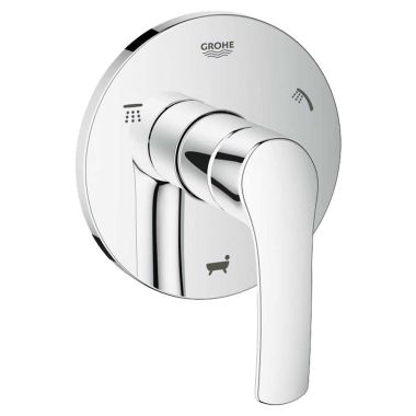 Click here to see Grohe 19972002 Grohe 19972002 Eurosmart Wall Mount Three-Way Diverter Trim, StarLight Chrome