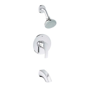 Click here to see Grohe 35012002 Grohe 35012002 Eurosmart Bathtub/Shower Pressure Balance Valve Combo, StarLight Chrome
