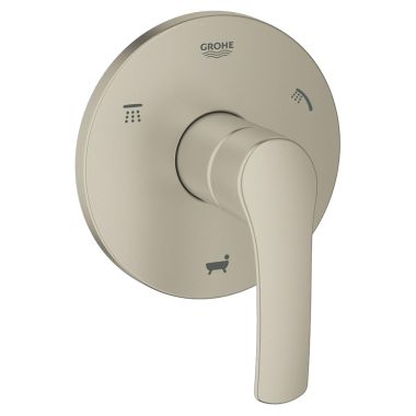 Click here to see Grohe 19972EN2 Grohe 19972EN2 Eurosmart Wall Mount Three-Way Diverter Trim, Brushed Nickel