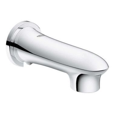 Click here to see Grohe 13377003 Grohe 13377003 Eurostyle Wall-Mount Non-Diverter Tub Spout, SlipFit, StarLight Chrome