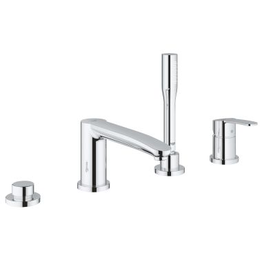 Click here to see Grohe 23048003 Grohe 23048003 Eurostyle Cosmopolitan Four-Hole Bathtub Faucet with Handshower, StarLight Chrome