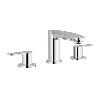 Click here to see Grohe 2020900A Grohe 2020900A Eurostyle S-Size Two-Handle Widespread Bathroom Faucet, Starlight Chrome