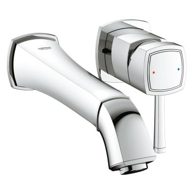 Click here to see Grohe 1993100A Grohe 1993100A  Grandera Two-Hole Wall Mount Bathroom Faucet, StarLight Chrome 