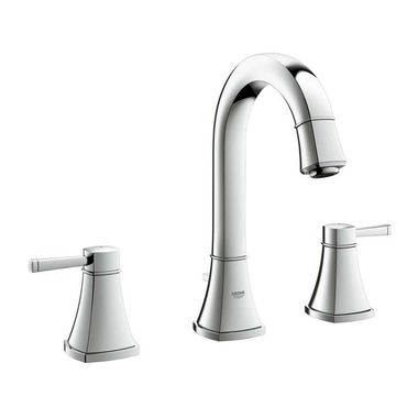 Click here to see Grohe 2041900A Grohe 2041900A Grandera M-Size Two-Handle Widespread Bathroom Faucet, Starlight Chrome