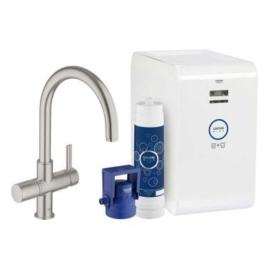 Click here to see Grohe 31251DC1 Grohe 31251DC1 Blue Chilled and Sparkling Starter Kit, SuperSteel Infinity
