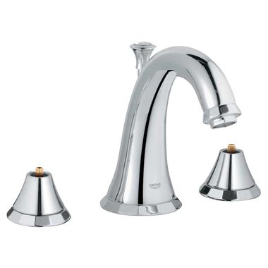 Click here to see Grohe 2012400A Grohe 2012400A Kensington Two-Handle Widespread Bathroom Faucet, Less Handles, StarLight Chrome