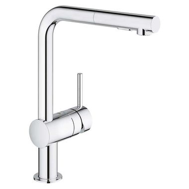 Click here to see Grohe 30218001 Grohe Minta Touch Electronic Single Handle Pull-Out Kitchen Faucet, SuperSteel Infinity Finish - 30218001