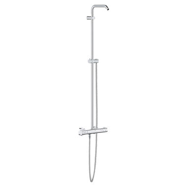 Click here to see Grohe 26421000 Grohe Tempesta Thermostatic Wall-Mount Shower System with 59in Metal Shower Hose, ADA-Compliant, StarLight Chrome - 26421000