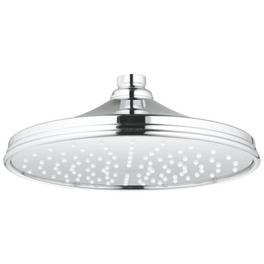 Click here to see Grohe 26474000 Grohe Rainshower Rustic 210 8in 1.75 GPM Single-Spray Function Showerhead, EcoJoy, StarLight, SpeedClean, StarLight Chrome - 26474000