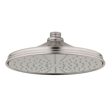 Click here to see Grohe 26474EN0 Grohe 26474EN0 Rainshower Rustic 210 Shower Head - StarLight Brushed Nickel 