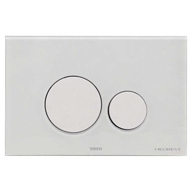 Click here to see Toto YT994#WH TOTO NEOREST White Rectangle Push Plate for In-Wall Tank Unit, Dual Button - YT994#WH