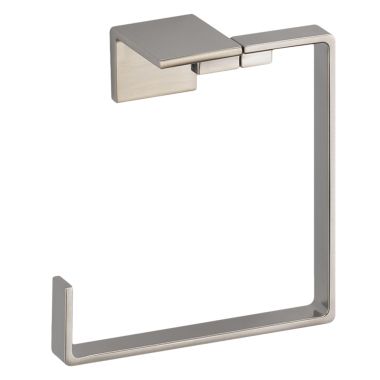 Click here to see Delta 77746-SS Delta Vero Wall Mounted Square Wall Mounted Towel Ring with Mounting Hardware, Stainless - 77746-SS