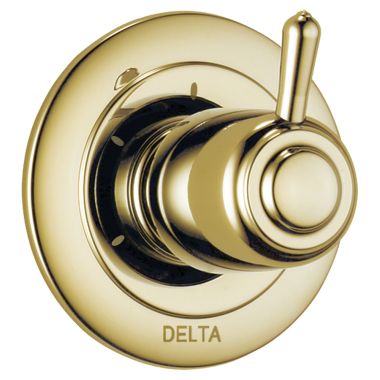 Click here to see Delta T11800-PB Delta T11800-PB Tesla 3-Function 2-Port Diverter Trim - Polished Brass
