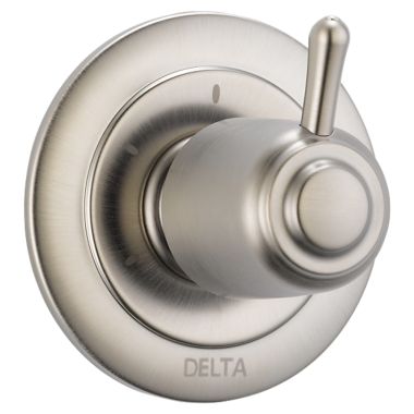Click here to see Delta T11800-SS Delta Classic Single-Handle 3-Function Diverter Valve Trim, Lever Handle, 2-Port, Stainless Steel - T11800-SS