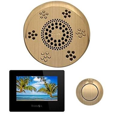 Click here to see Thermasol OSPC-AB Thermasol OSPC-AB Optimal Steam Shower Package, Antique Brass - Contemporary