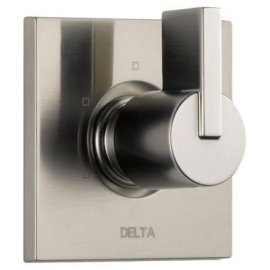 Click here to see Delta T11853-SS Delta Vero Single-Handle 3-Function Diverter Valve Trim, Lever Handle, 2-Port, Stainless Steel - T11853-SS