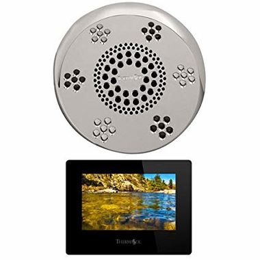 Click here to see Thermasol SASC-PC Thermasol SASC-PC Serenity Stand Alone Light, Sound, Rain Head - Polished Chrome - Contemporary