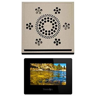 Click here to see Thermasol SASMR-SN Thermasol SASMR-SN Serenity Stand Alone Light, Sound, Rain Head - Satin Nickel - Modern Recessed