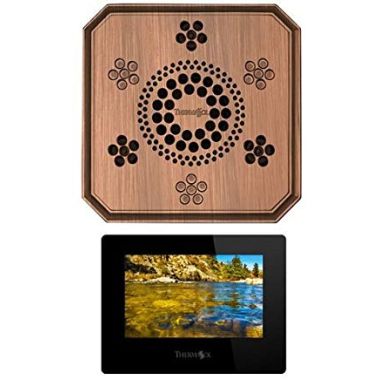 Click here to see Thermasol SASR-ACOP Thermasol SASR-ACOP Serenity Stand Alone Light, Sound, Rain Head - Antique Copper - Regency