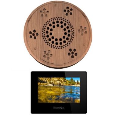 Click here to see Thermasol SAST-ACOP Thermasol SAST-ACOP Traditional Style Serenity Series Stand Alone Light and Sound, Rainhead - Antique Copper