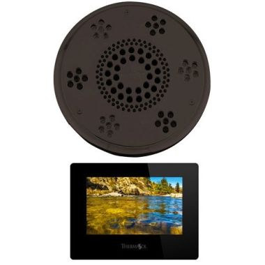 Click here to see Thermasol SAST-BN Thermasol SAST-BN Traditional Style Serenity Series Stand Alone Light and Sound, Rainhead - Black Nickel