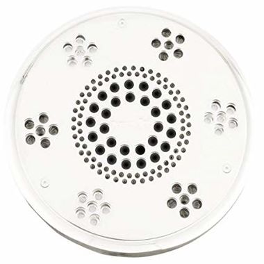 Click here to see Thermasol SLSRT-WHT Thermasol Contemporary Style Serenity Series Light and Sound Rain Shower System, Round, Moon Lighting, Built-In Subwoofer, White - SLSRT-WHT