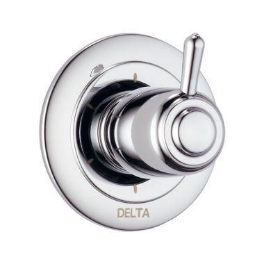 Click here to see Delta T11900 Delta Classic 6-Function Diverter Valve Trim, Lever Handle, 3-Port, Polished Chrome - T11900