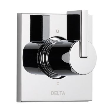 Click here to see Delta T11953 Delta Vero 6-Function Diverter Valve Trim, Lever Handle, 3-Port, Polished Chrome - T11953