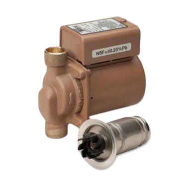 Click here to see Taco 006-BC7-3PNP Taco Plumb n' Plug 1-Phase Cartridge Circulator Pump with Cord, Flow Check, 1/40 HP, 11.5 GPM, 115V, Bronze, 1/2