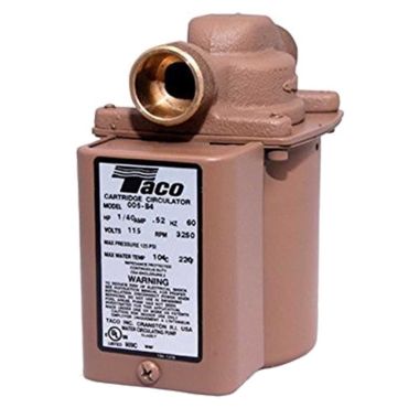 Click here to see Taco 006-BC7-PNP Taco Plumb n' Plug 1-Phase Cartridge Circulator Pump with Analog Timer, Flow Check, 1/40 HP, 11.5 GPM, 115V, Bronze, 3/4