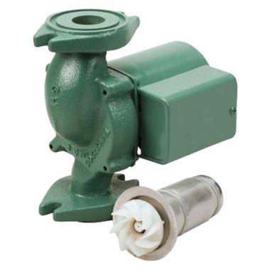 Click here to see Taco 007-F5-5 Taco 1-Phase Cartridge Circulator Pump with Integral Flow Check, 23 GPM, 115V, 1/25 HP, Cast Iron, Rotated Flange - 007-F5-5