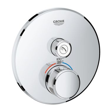 Click here to see Grohe 29136000 Grohe Grohtherm SmartControl Round 1-Function Diverter Valve Trim, StarLight Chrome - 29136000