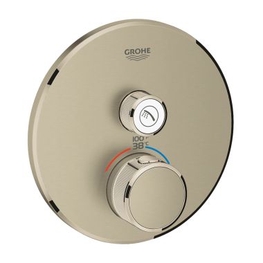 Click here to see Grohe 29136EN0 Grohe Grohtherm SmartControl Round 1-Function Diverter Valve Trim, Brushed Nickel - 29136EN0