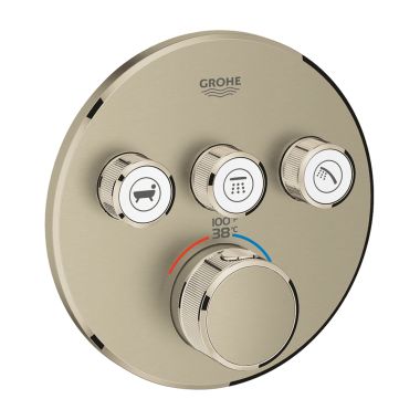 Click here to see Grohe 29138EN0 Grohe Grohtherm SmartControl Round 3-Function Diverter Valve Trim, Brushed Nickel - 29138EN0