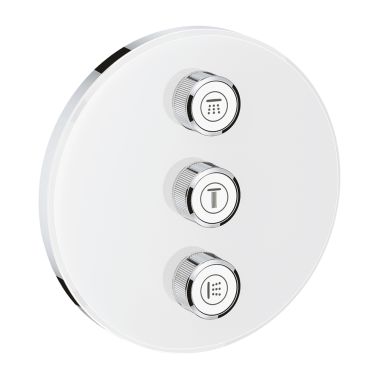 Click here to see Grohe 29152LS0 Grohe Grohtherm SmartControl Round Triple Volume Control Trim, StarLight Chrome - 29152LS0