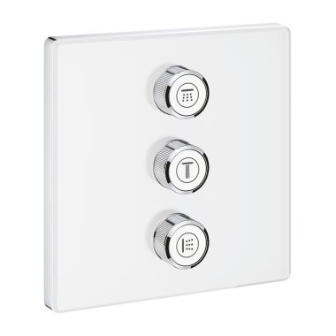 Click here to see Grohe 29158LS0 Grohe Grohtherm SmartControl Square Triple Volume Control Trim, StarLight Chrome - 29158LS0