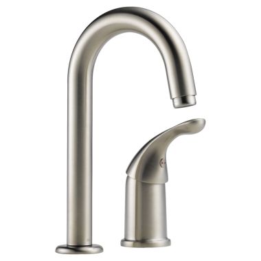 Click here to see Delta 1903-SS-DST Delta Classic Single Handle Bar/Prep Faucet, 2 Hole, Stainless Steel - 1903-SS-DST