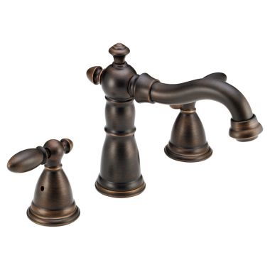Click here to see Delta 2755RB-616RB Delta Victorian Two-Handle Roman Tub Faucet, Hook Spout, Lever Handles, Venetian Bronze - 2755RB-616RB