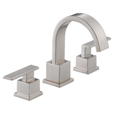 Click here to see Delta 3553LF-SS Delta Vero High-Arc Deck-Mount Stainless Lavatory Faucet for 6
