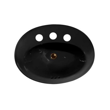 Click here to see Kohler 2075-8-7 Kohler Serif Self-Rimming Bathroom Sink, 8in Centers, Vitreous China, Black - K-2075-8-7