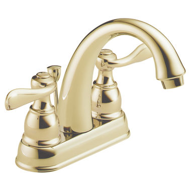 Click here to see Delta B2596LF-PB Delta Windemere Arc Spout Polished Brass Lavatory Faucet for 4