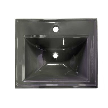 Click here to see Kohler 2241-1-58 KOHLER Memoirs Classic Drop-In Bathroom Sink, Single Hole, Thunder Grey - K-2241-1-58