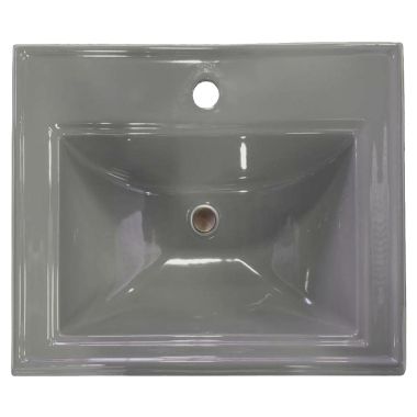 Click here to see Kohler 2241-1-K4 Kohler Memoirs Classic Drop-In Bathroom Sink, Single Hole, Rectangular, Vitreous China, Cashmere - K-2241-1-K4