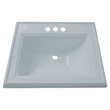 Click here to see Kohler 2241-4-95 KOHLER Memoirs Classic Drop-In Bathroom Sink, 3 Hole, 4in Centers, Ice Grey - K-2241-4-95
