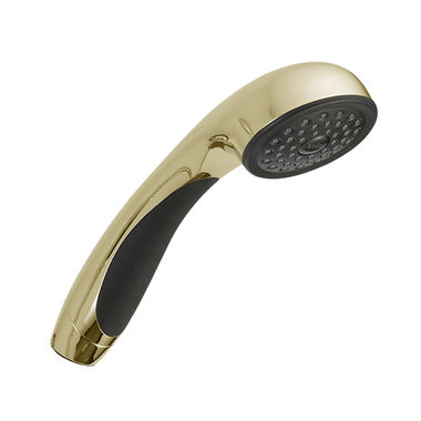 Click here to see Delta RP46683PB Delta 9in Single-Setting Hand Shower, WaterSense, 1.75 GPM, Brilliance Polished Brass - RP46683PB
