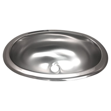 Click here to see Kohler 2611-SU-NA Kohler Bolero Oval Drop-In/Undermount Bathroom Sink, 20-gauge Stainless Steel, ADA, Satin - K-2611-SU-NA